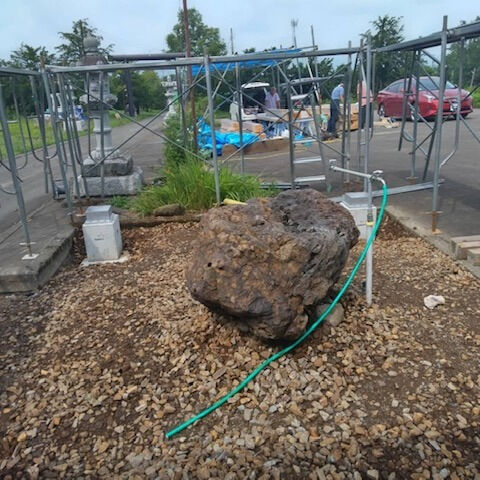 今回は、奈井江神社の手水舎建て替え工事の現場をご紹介します！