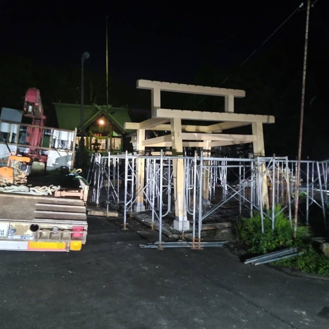 今回は、奈井江神社の手水舎建て替え工事の現場をご紹介します！